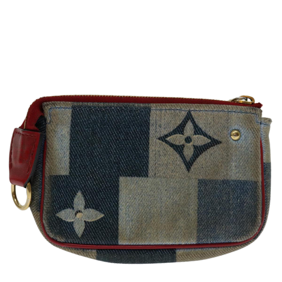 LOUIS VUITTON Monogram Denim Mini Pochette Accessoires Blue M68760 LV Auth 69550 - Picture 2 of 16